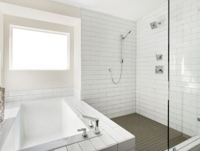 Large Format Tiles in Shower Floor